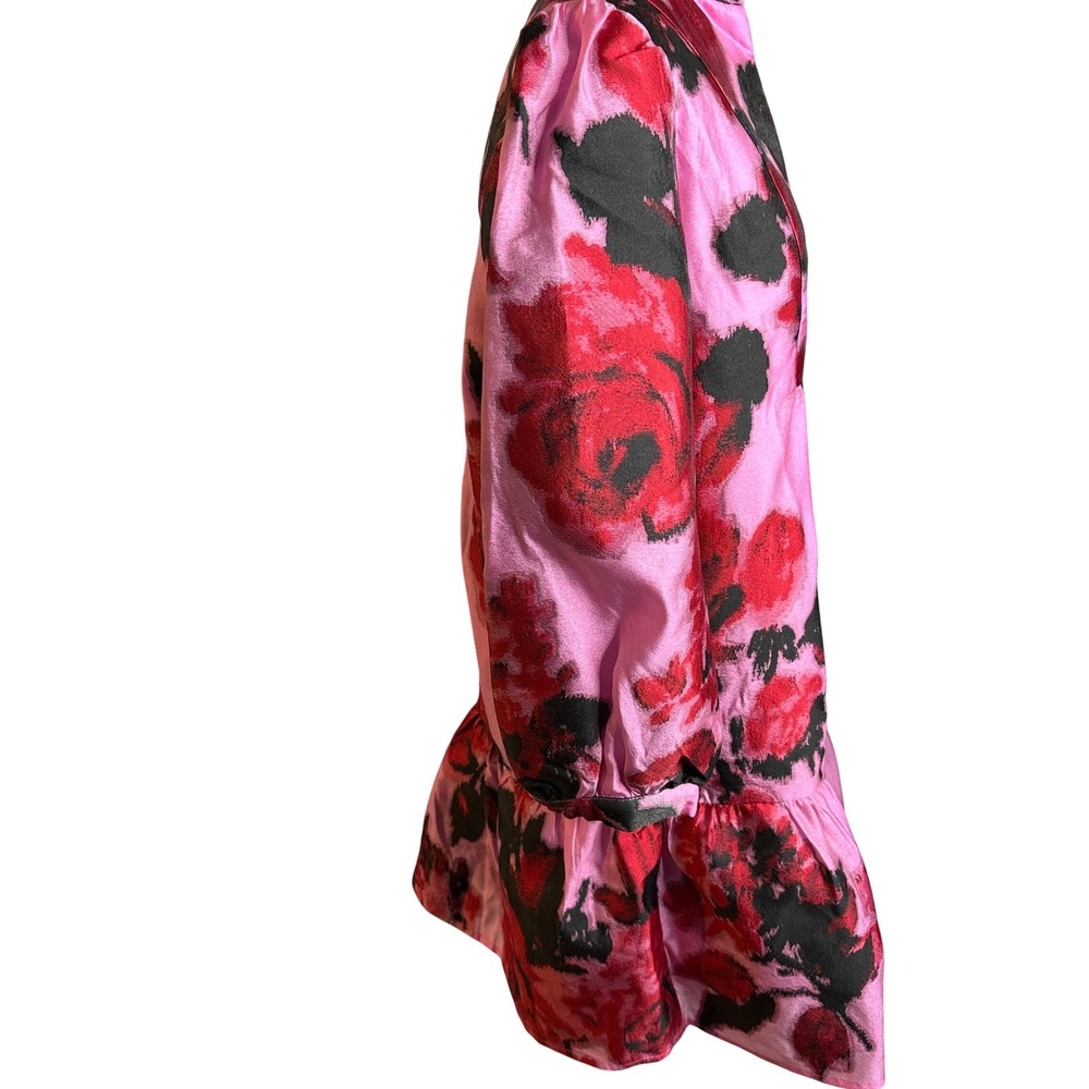NWT TUCKERNUCK Pink Red Begonia Blossom Jacquard Palmerston Dress Small - Picture 5 of 13